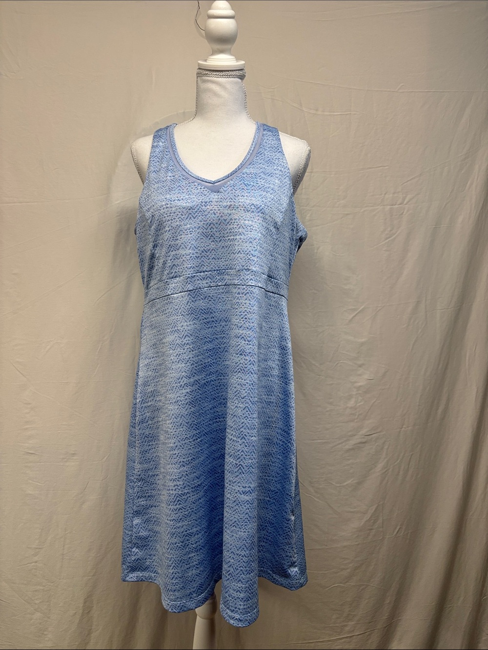 Mondetta Light Blue Patterned Mini Dress
